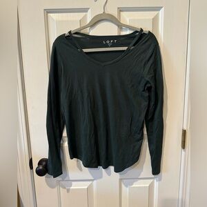 ❤️LOFT Dark Green Long Sleeve Tee